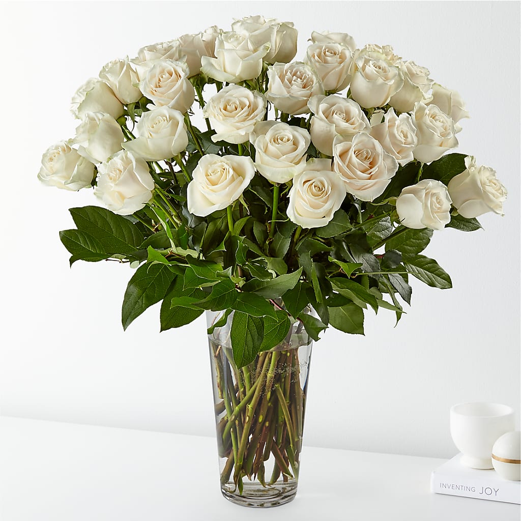 Long Stem White Rose Bouquet – A Bloom Depot, Pomona CA