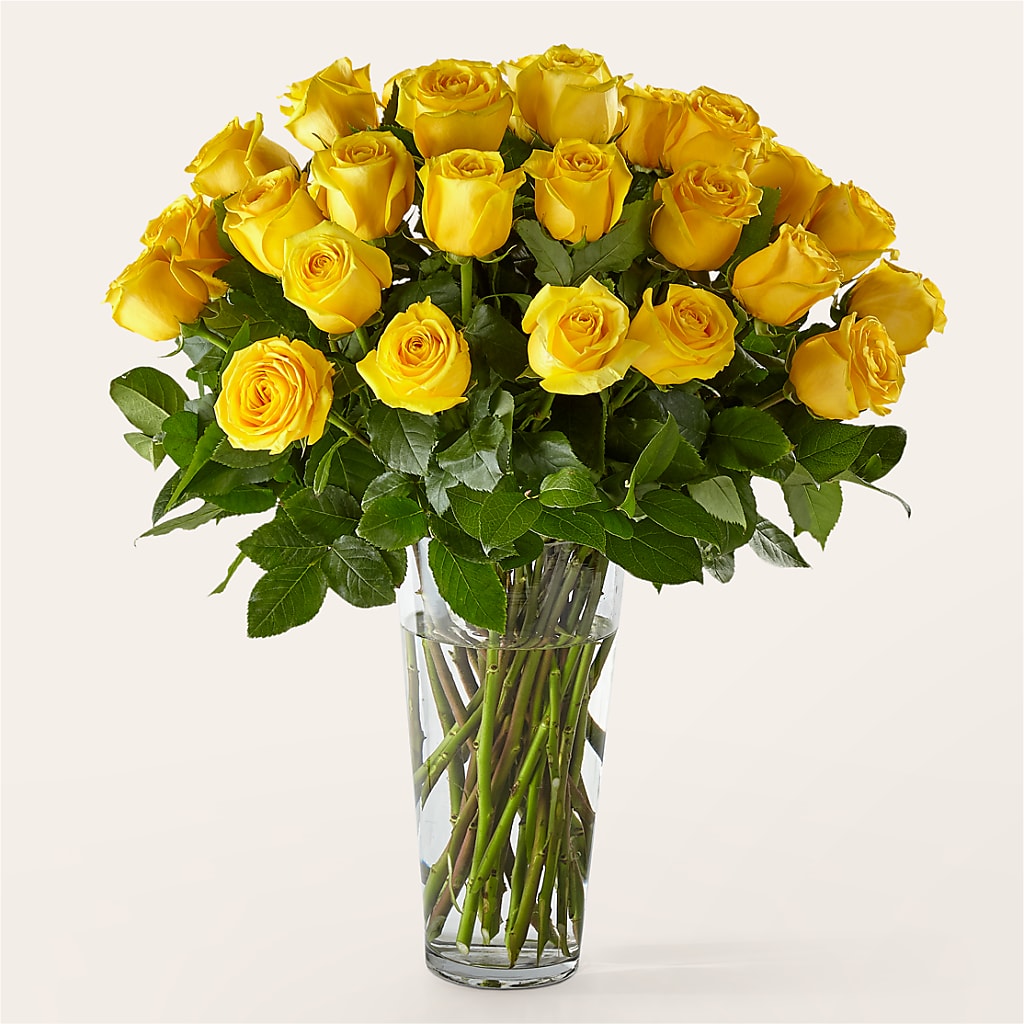 Long Stem Yellow Rose Bouquet – A Bloom Depot, Pomona CA
