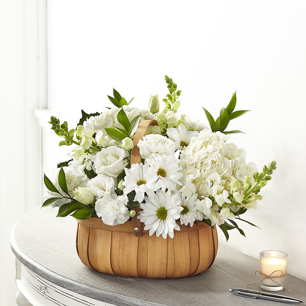 Pure Ivory Basket – A Bloom Depot, Pomona CA