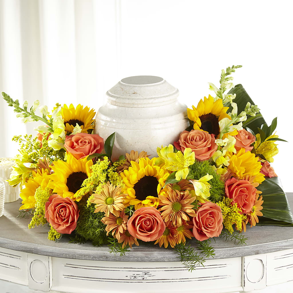 Faithful Sunflower Cremation Adornment – A Bloom Depot, Pomona CA
