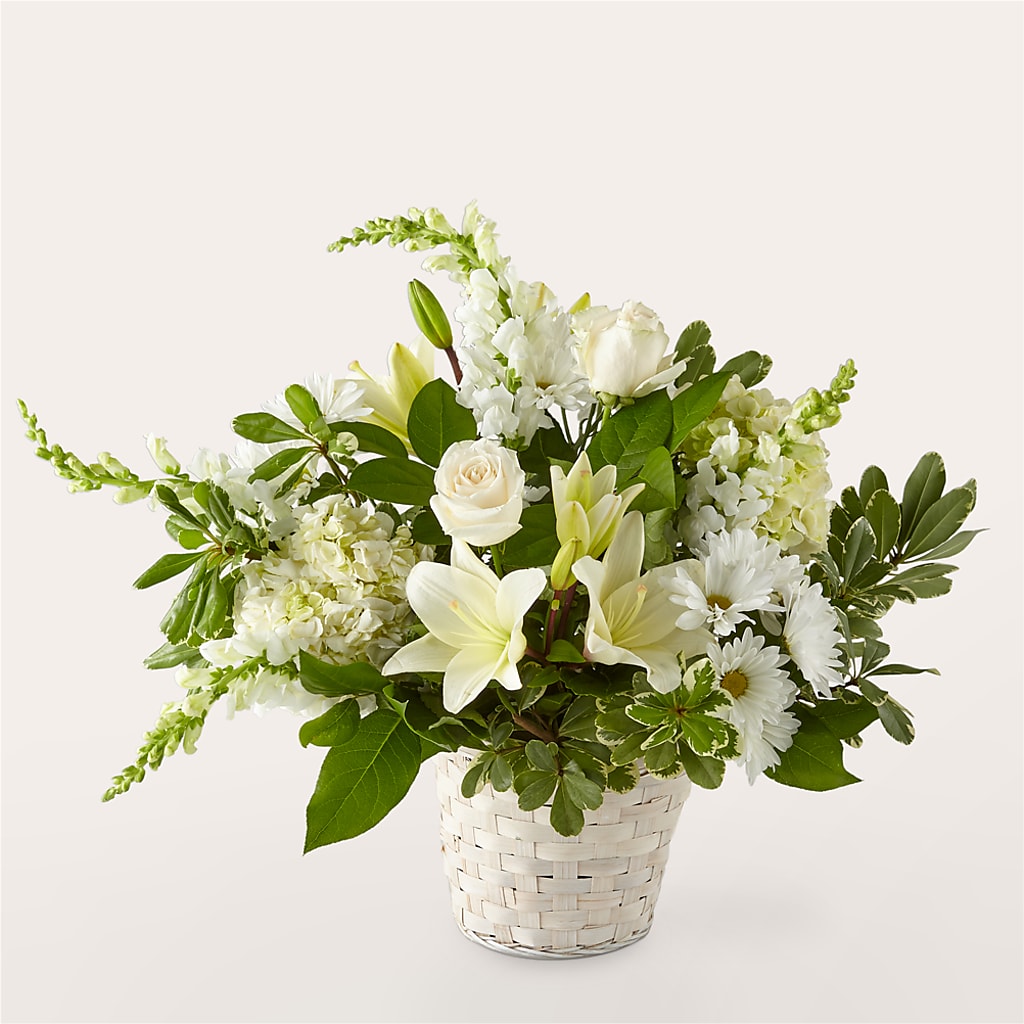 Ivory Elegance Floral Basket – A Bloom Depot, Pomona CA