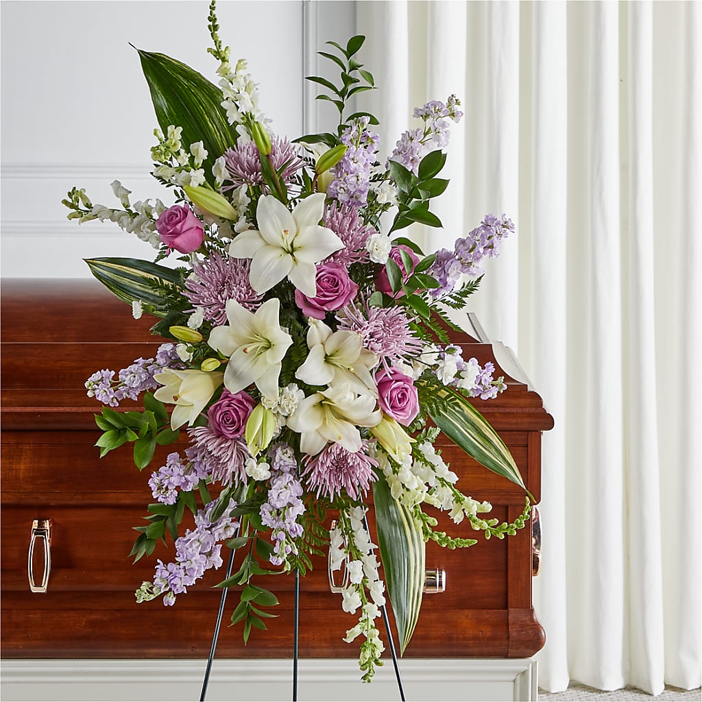 Grateful Hearts Standing Spray – A Bloom Depot, Pomona CA