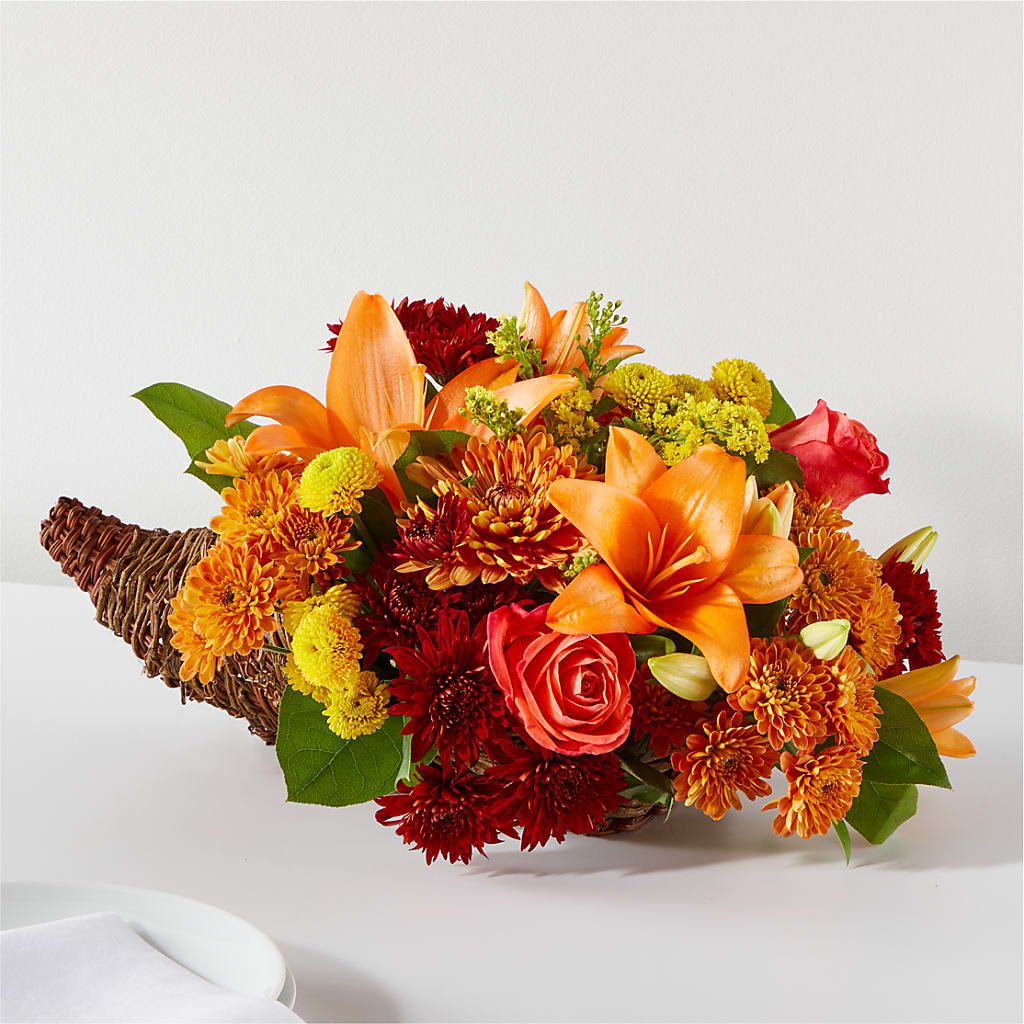 Bouquet of Blessings Cornucopia – A Bloom Depot, Pomona CA
