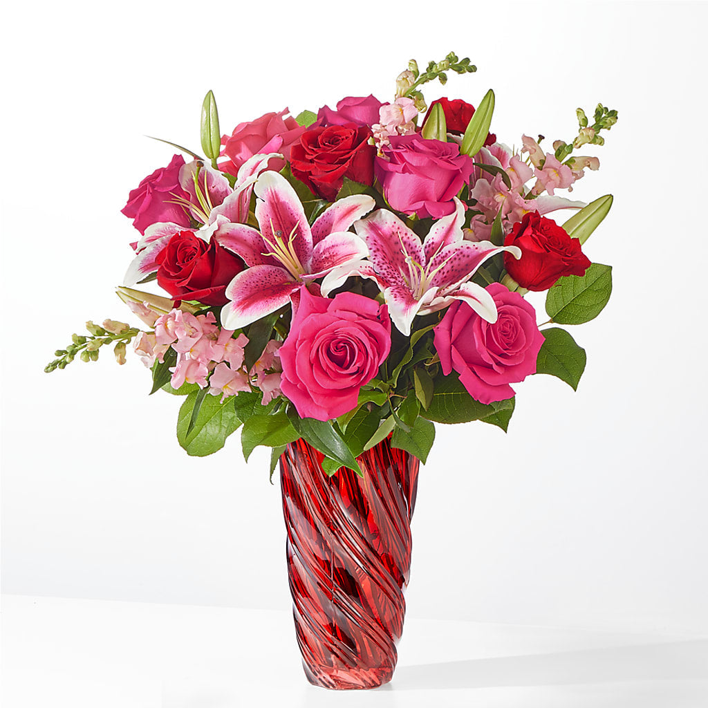 Always You Bouquet with Luxe Swirl Vase – A Bloom Depot, Pomona CA