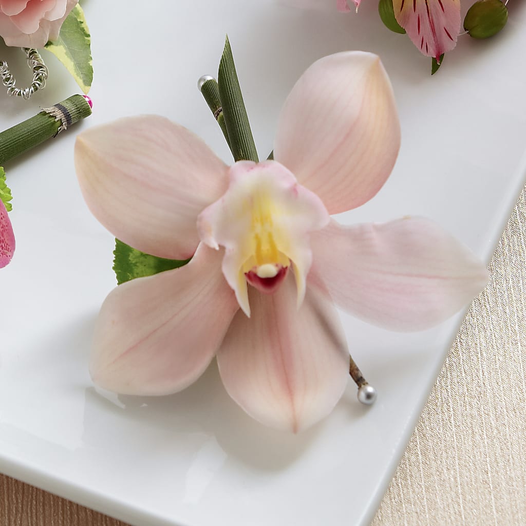 Pink Cymbidium Boutonniere – A Bloom Depot, Pomona CA