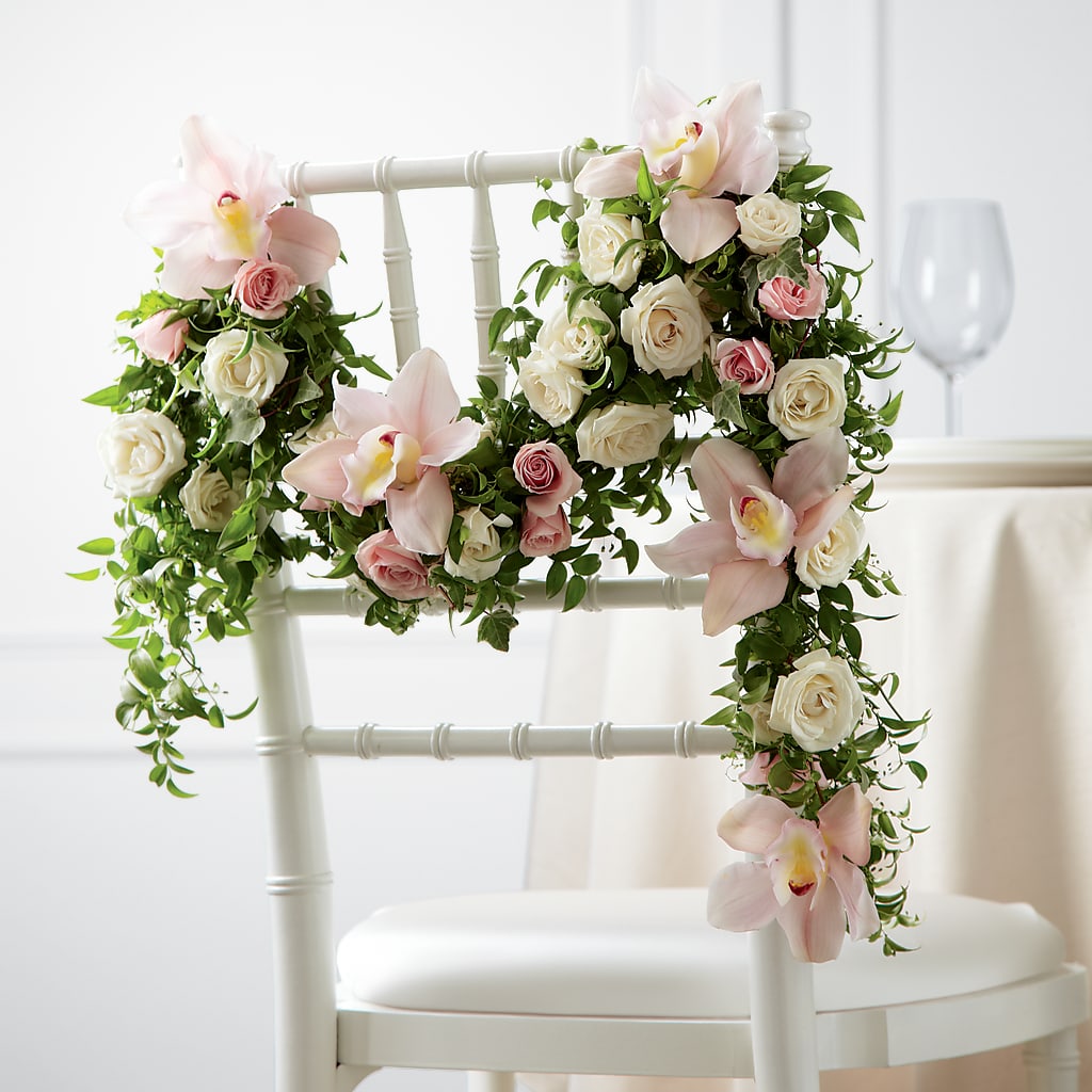 Orchid Rose Chair Décor – A Bloom Depot, Pomona CA