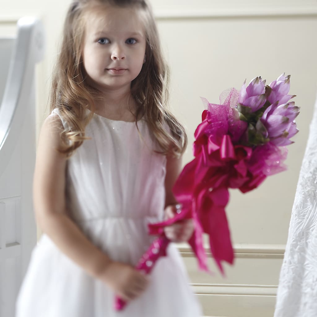 Sparkle Pink Flower Girl Bouquet – A Bloom Depot, Pomona CA