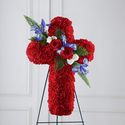 Faithful Hero Floral Cross –  A Bloom Depot, Pomona CA