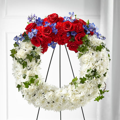 Patriotic Passion Wreath –  A Bloom Depot, Pomona CA