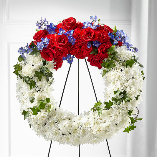 Patriotic Passion Wreath –  A Bloom Depot, Pomona CA