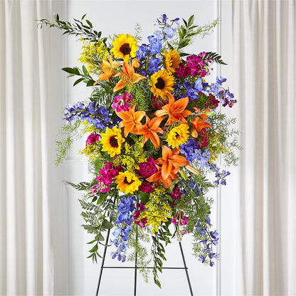 Sunlit Memories Standing Spray (Standard) –  A Bloom Depot, Pomona CA