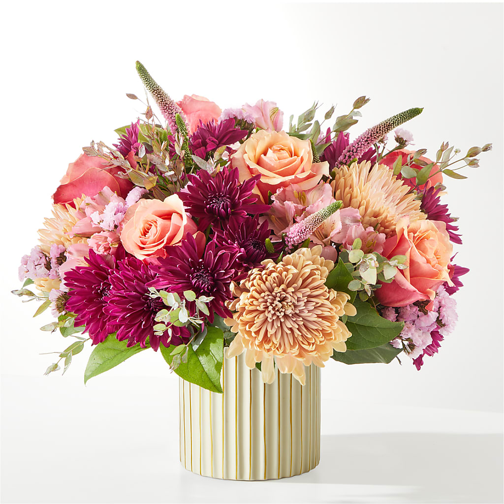 Berry Cobbler Bouquet with Ivory Vase –  A Bloom Depot, Pomona CA