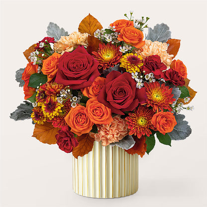 Merlot Bouquet with Ivory Vase –  A Bloom Depot, Pomona CA