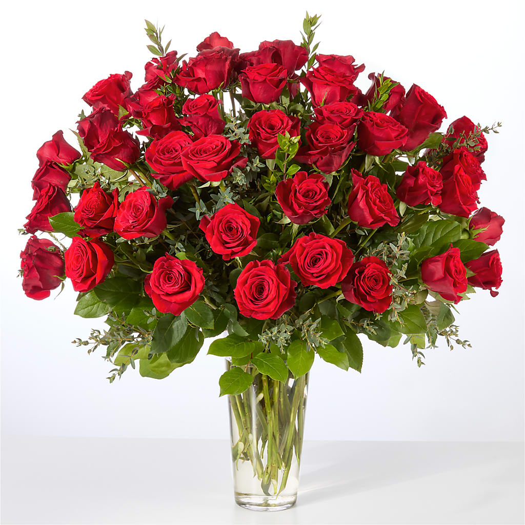 Forever Yours Fifty Stem Red Rose Bouquet –  A Bloom Depot, Pomona CA