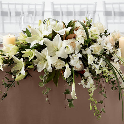 White Linen Arrangement –  A Bloom Depot, Pomona CA