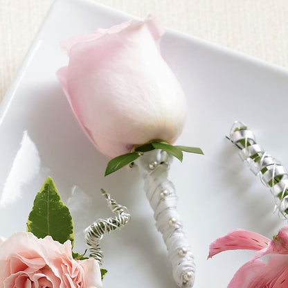 Pink Rose Boutonniere –  A Bloom Depot, Pomona CA