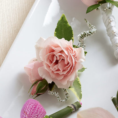 Pink Spray Rose Boutonniere –  A Bloom Depot, Pomona CA