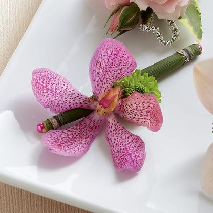 Pink Mokara Boutonniere –  A Bloom Depot, Pomona CA
