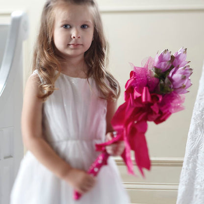 Sparkle Pink Flower Girl Bouquet –  A Bloom Depot, Pomona CA