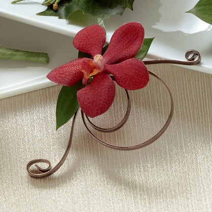 Red Mokara Boutonniere –  A Bloom Depot, Pomona CA