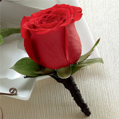 Red Rose Boutonniere –  A Bloom Depot, Pomona CA